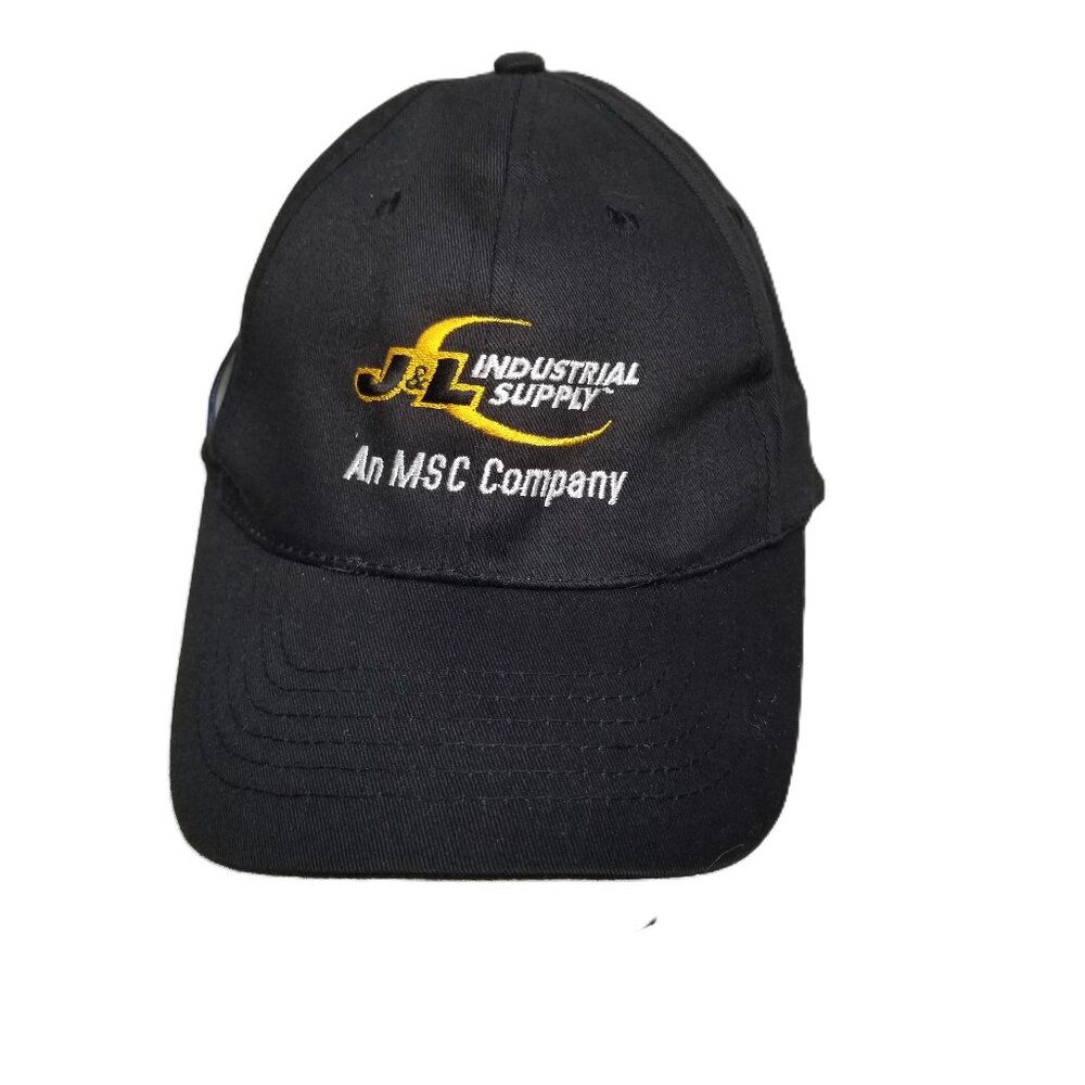 J & L Industrial Supply Baseball Cap Hat Black Adjustable Corporate Promotional